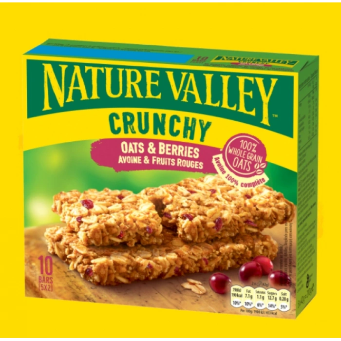 Nature Valley Crunchy Oats & Berrıes Avoıne& Fruıts Rouges 5 x 42 210 g