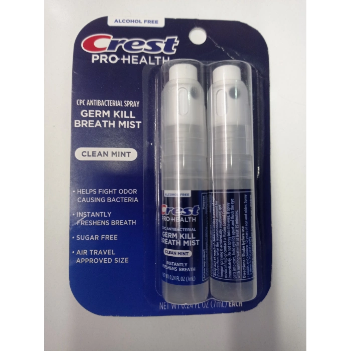 Crest Pro Health Cpc Antıbacterıal Sprey Germ Kıll Breath Mıst Clean Mınt 2 li Ağız Spreyi 7 x 2 14 ml