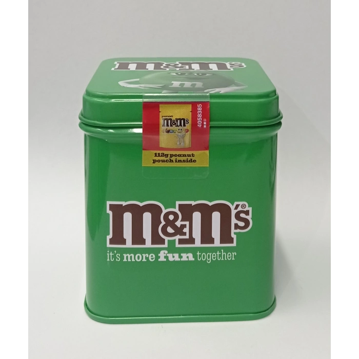 M&Ms İts More Fun Togetter Yeşil Teneke Kutu 112 gr Çikolata Kaplı Yer Fıstıklı Draje
