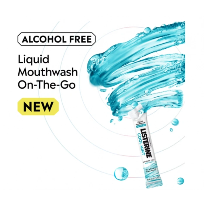 Listerıne Cool Mınt Liquid Mouthwash On-The-Go 15 Single Use Mini Paketlerde Tek Kullanımlık Ağız Gargarası 15 Adet