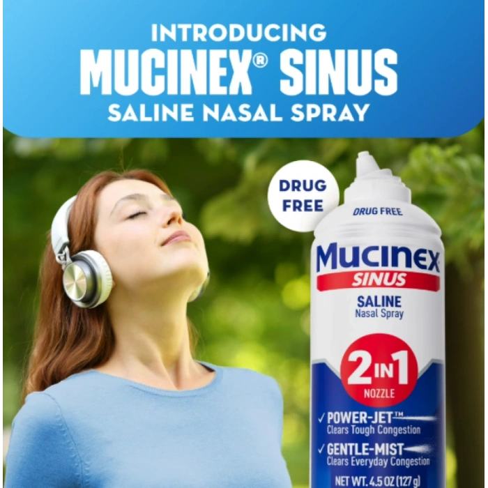 Mucınex Sınus Salıne Nasal Sprey 2 ın 1 nozzle 127 g