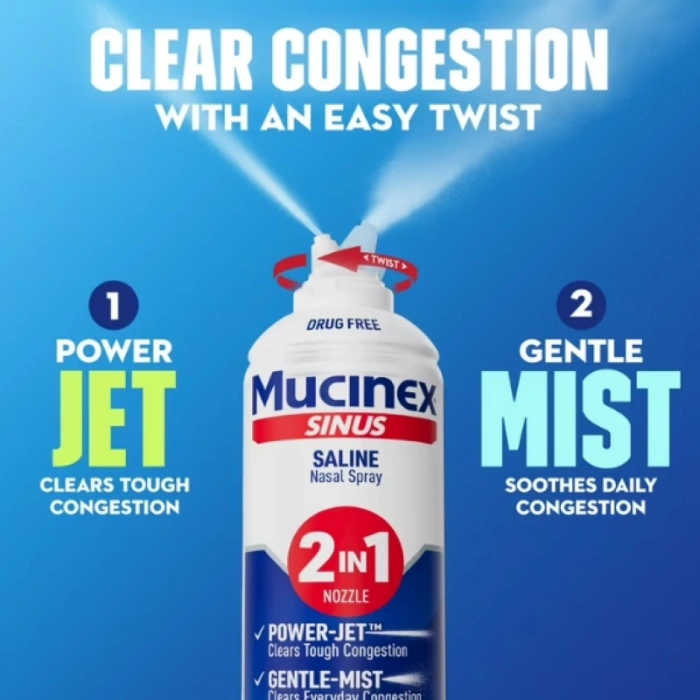 Mucınex Sınus Salıne Nasal Sprey 2 ın 1 nozzle 127 g