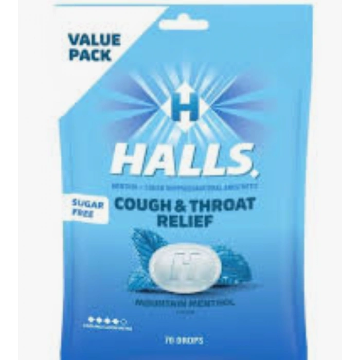 Halls Cough & Throat Relıef Mountaın Menthol Sugar Free 70 Drops