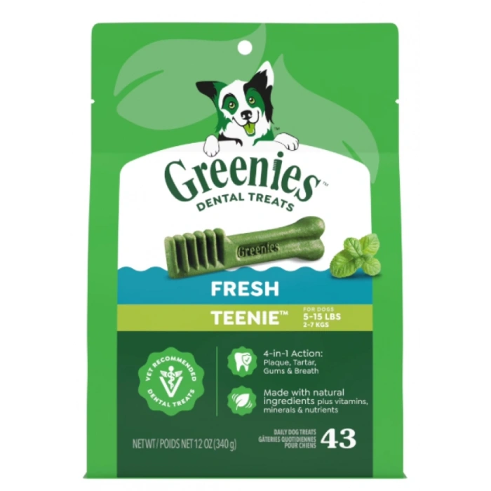 Greenies Dental Treats Fresh Doğal Nane Aromalı Diş Bakım Ödülleri TEENIE 2-7 Kg arası Köpekler İçin