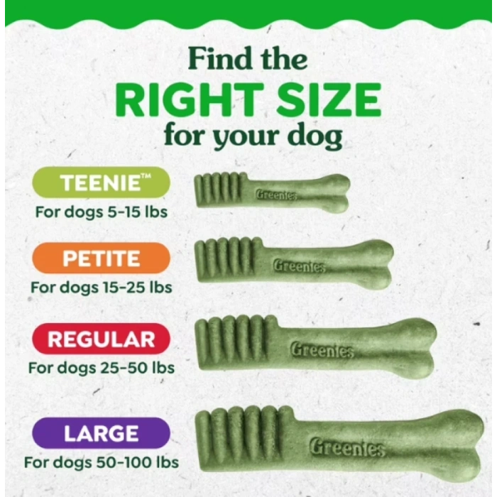 Greenies Dental Treats Fresh Doğal Nane Aromalı Diş Bakım Ödülleri TEENIE 2-7 Kg arası Köpekler İçin