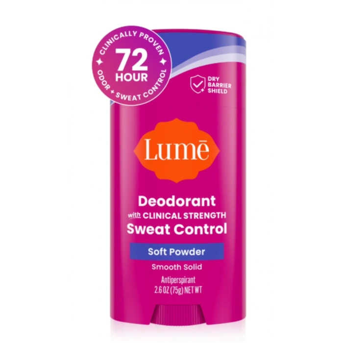 Lume Deodorant With Clınıcal Strength Sweat Control Soft Powder Smooth Solid Antiperspirant Deodorant 75 g