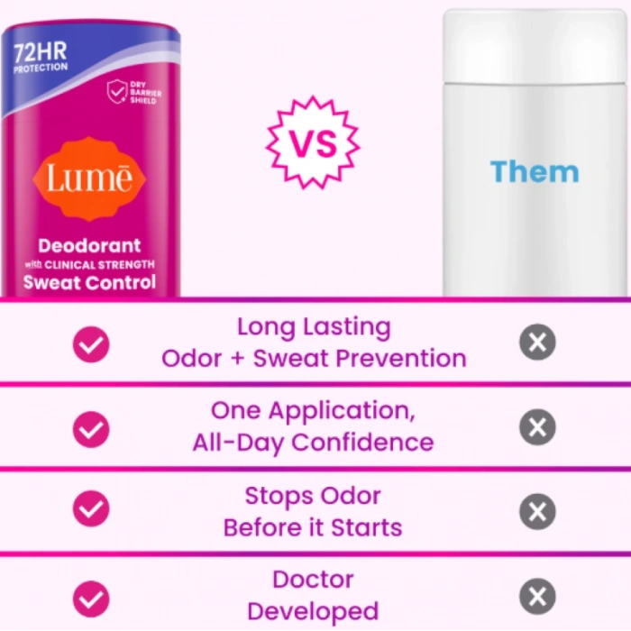 Lume Deodorant With Clınıcal Strength Sweat Control Vanilla Bliss Smooth Solid Antiperspirant Deodorant 75 g