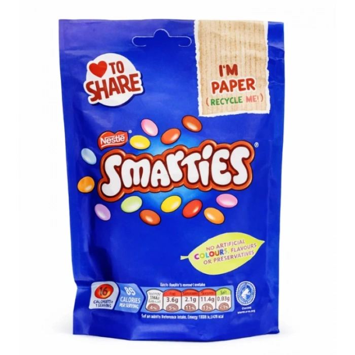 Smarties Sütlü Çikolata Kaplı Renkli Drajeler 105 g