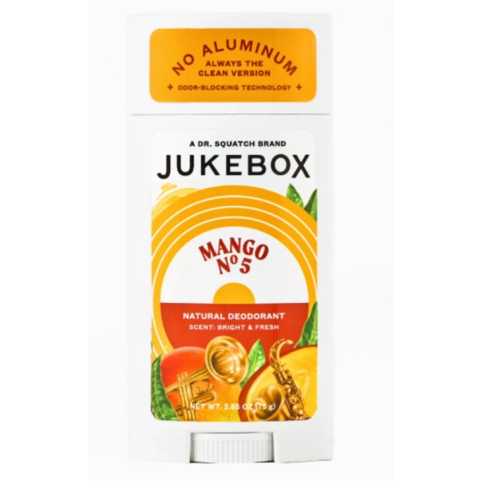 A Dr. Squatch Brand Jukebox Mango No 5 Natural Deodorant 75 g