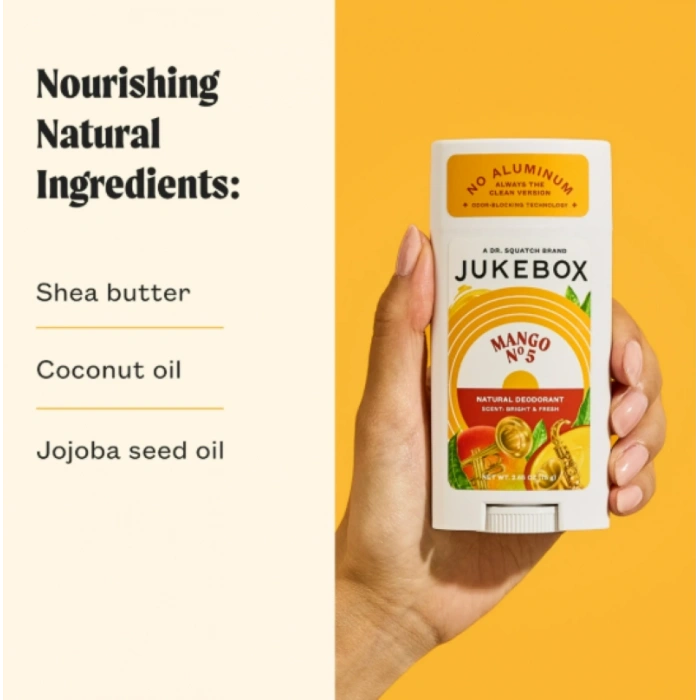 A Dr. Squatch Brand Jukebox Mango No 5 Natural Deodorant 75 g