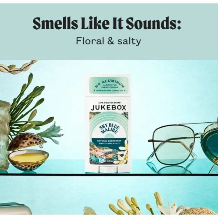 A Dr. Squatch Brand Jukebox Sky Blue Malıbu Natural Deodorant 75 g