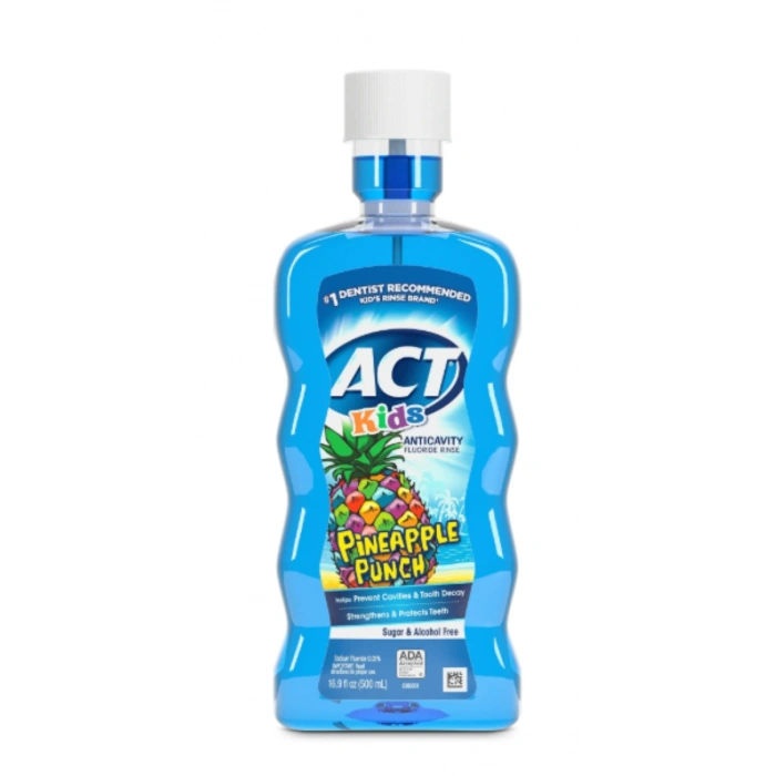 Act Kids Antıcavıty Fluorıde Rınse Pineapple Punch Çocuk Gargarası 500 ml