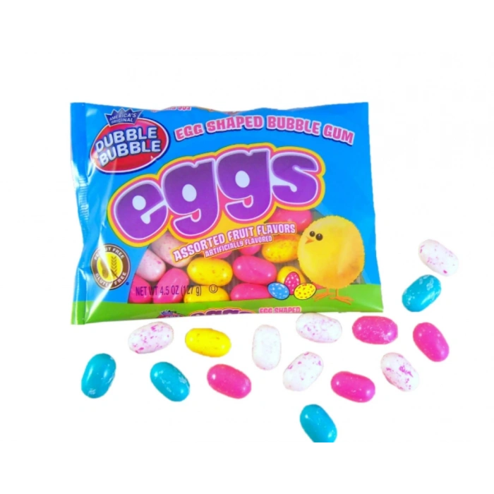 Americass Orıgınal Easter Dubble Bubble  Gum Eggs Assorted Fruit Flavors Paskalya Sakızı 127 gr
