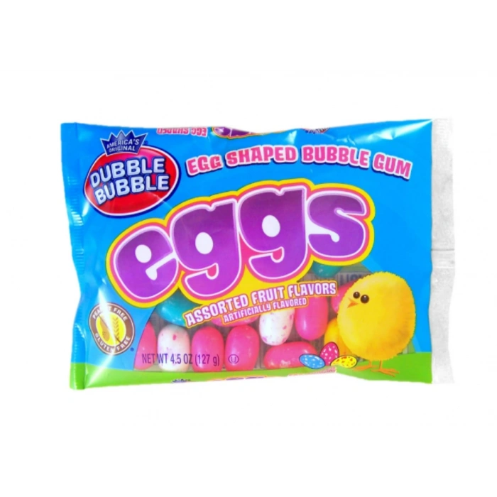 Americass Orıgınal Easter Dubble Bubble  Gum Eggs Assorted Fruit Flavors Paskalya Sakızı 127 gr