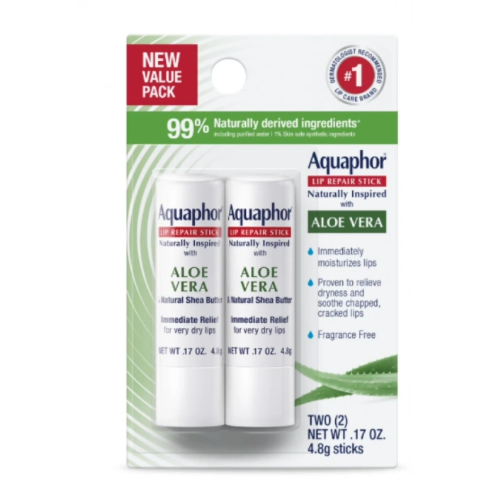 Aquaphor Lip Repaır Stıcık Naturally Inspired With Aloe Vera 2li Lip Balm