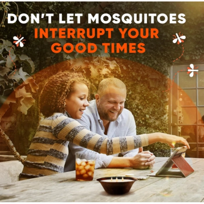 Backyard Citronella Candle Trıple Wıck Reduces Presence Of Mosquıtoes Açık Hava Masa Üstü Dekoratif Mum 652 gr