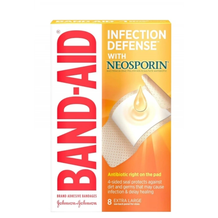 Band-Aıd Infectıon Defense Wıth Neosporın Yara Bandı 8 Adet Extra Large