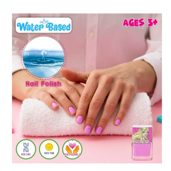 Barbie Nail and Body Art 4 Naıl Polıshes Tırnak Cilası ve Sim Seti 3 yaş ve Üstü