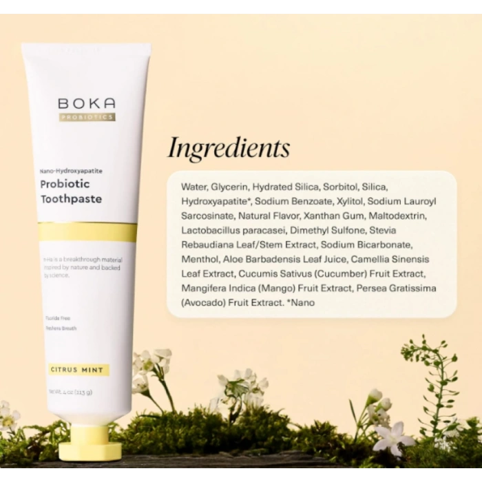 Boka Nano-Hydroxyapatite Probiotic Toothpaste Cıtrus Mınt Diş Macunu 113 g