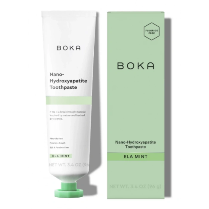 Boka Nano -Hydroxyapatite Toothpaste Ela Mınt Florürsüz Diş Macunu 96 g