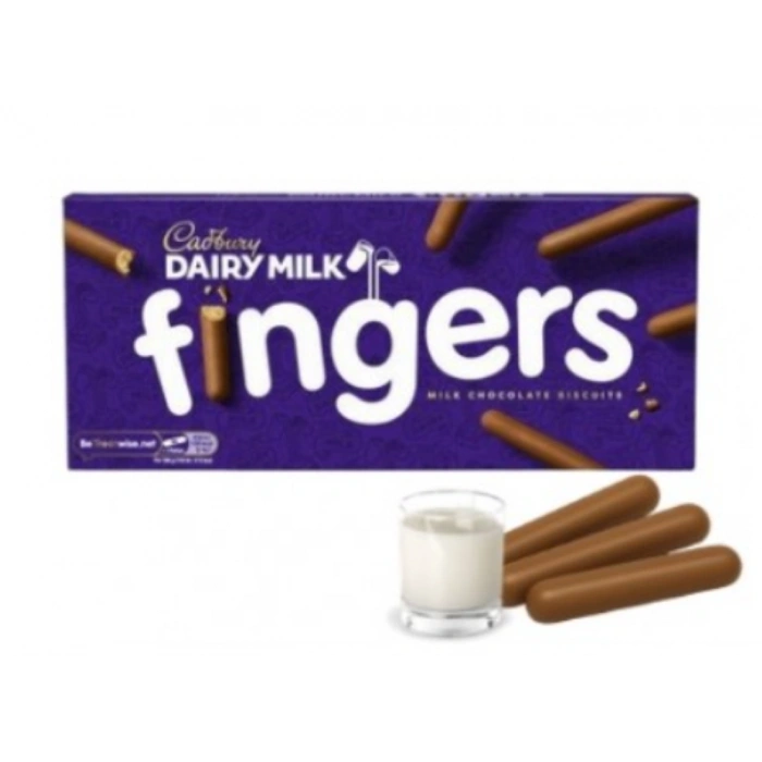 Cadbury Daıry Milk Fıngers Milk Chocolate Bıscuıts 114 gr