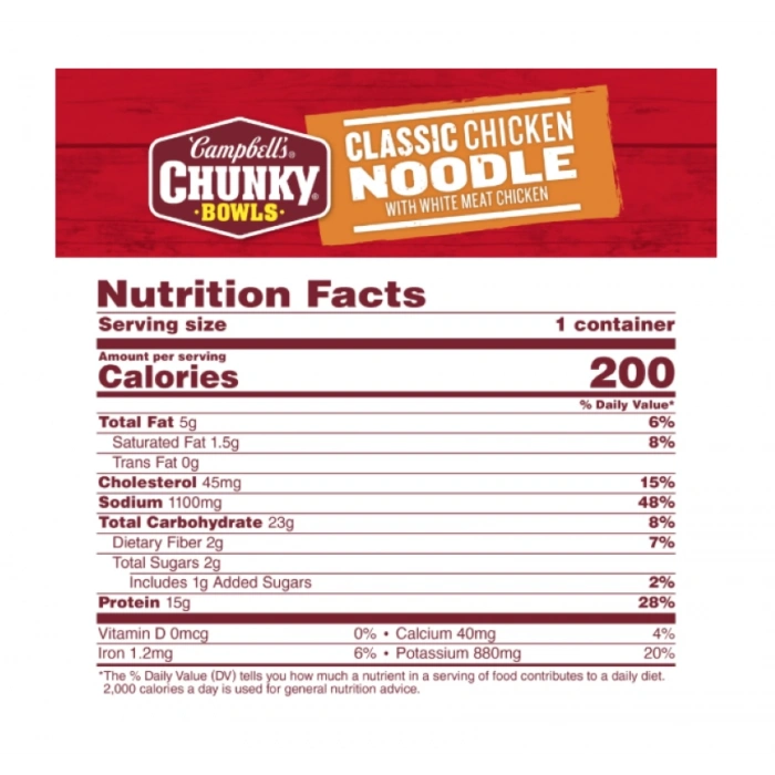 Campbells Chunky Blowls Classıc Chıcken Noodle Hazır Yemek 432 g