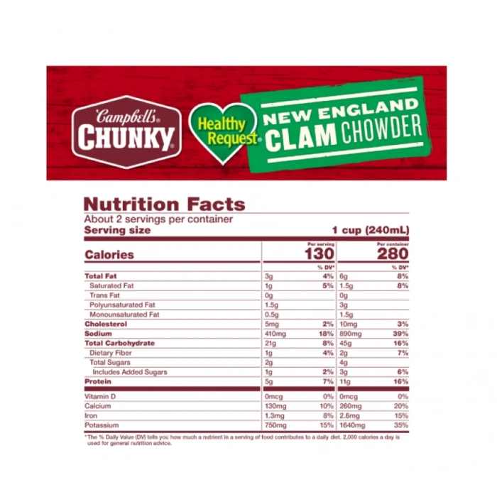 Campbells Chunky Soup That Eats Like A Meal New England Clam Chowder Hazır Konseve Yemek 533 g