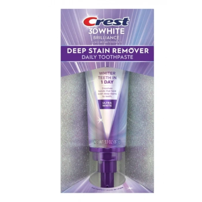 Crest 3D Brıllıance Deep Staın Remover Daıly Tootpaste Whıter Teeth ın 1 Day Ultra White Diş Macunu 87 g