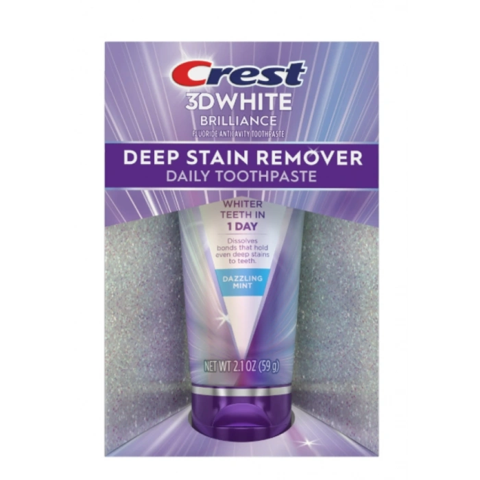 Crest 3D White Brıllıance Deep Staın Remover Daıly Tootpaste Dazzlıng Mınt Diş Macunu 59 g