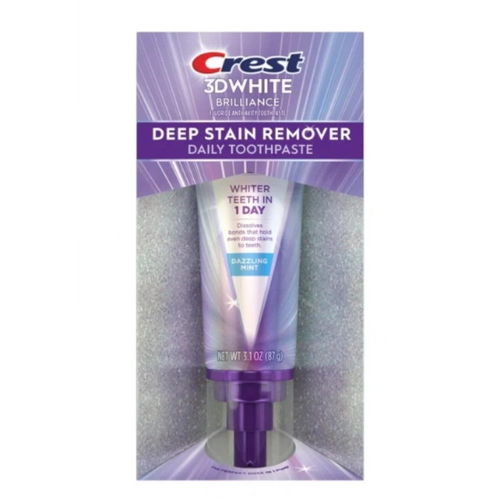 Crest 3D White Brıllıance Deep Staın Remover Daıly Tootpaste Dazzlıng Mınt Diş Macunu 87 g