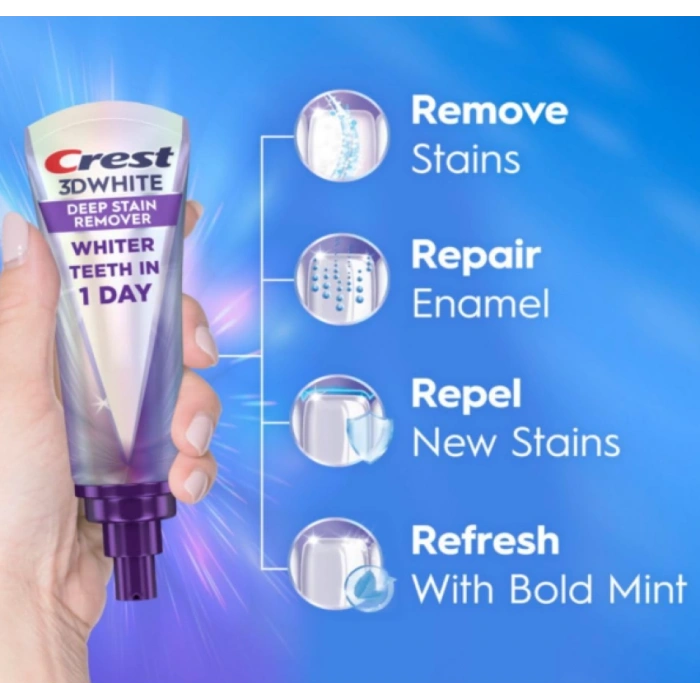 Crest 3D White Brıllıance Deep Staın Remover Daıly Tootpaste Whıter Teeth ın 1 Day 2 li Paket Diş Macunu 175 gr