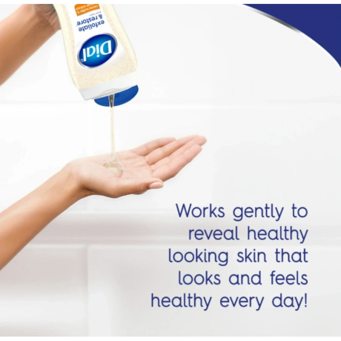 Dial Exfoliate & Restore Cocoa Butter Orange Extract Body Wash 473 ml