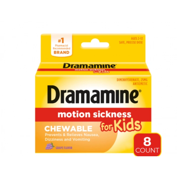 Antıemetıc Motion Sickness Chewable For Kids 8 Adet 25 mg
