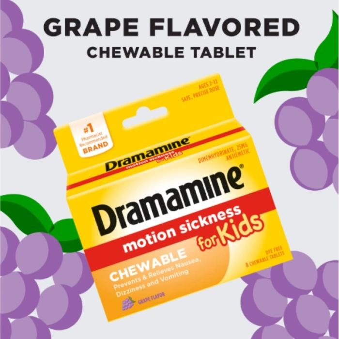 Antıemetıc Motion Sickness Chewable For Kids 8 Adet 25 mg