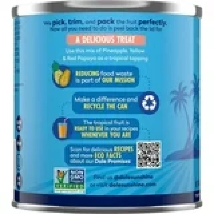 Dole Tropıcal Fruıt Papaya & Pineapple 432 gr