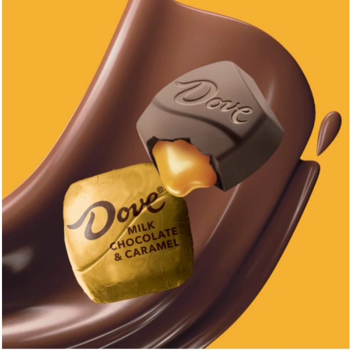 Dove Sılky Smooth Promıses Large Bags Milk Chocolate Caramel 399.2 gr