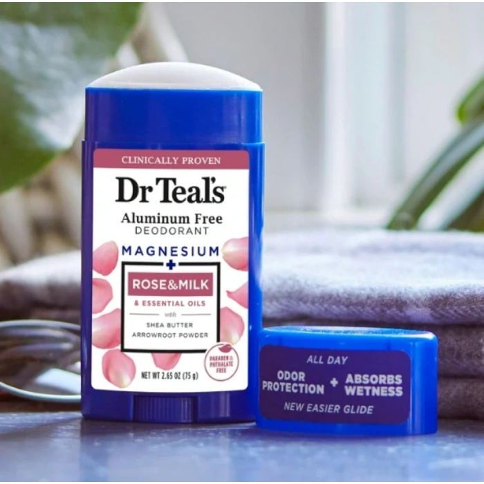 Dr Teals Aluminum Free Stıck Deodorant Rose & Mılk 75 g