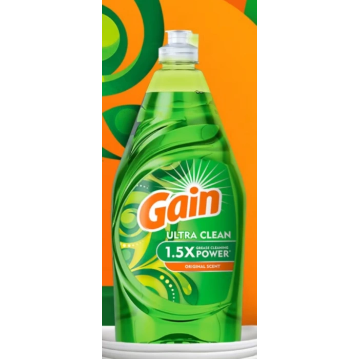 Gain Ultra Clean 1,5 X Grease Cleanıng Power Orıgınal Scent Time To Refıll Bulaşık Deterjanı 638 ml