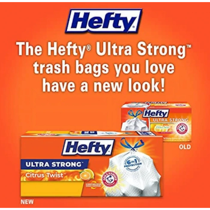 Hefty Ultra Strong Citrus Twist Contınuous Odor Control Çöp Poşeti