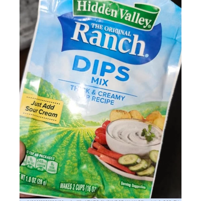 Hidden Valley the Orıgınal Ranch Dıps Mıx Thıck & Creamy Dıp Recıpe Just Add Sour Cream 28 gr