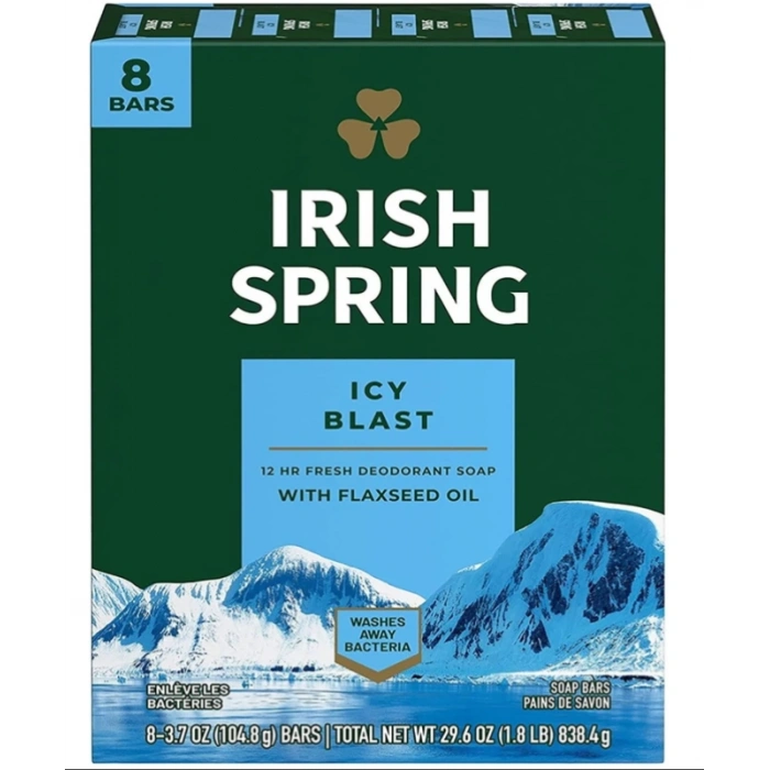 Irısh Sprıng Icy Blast Wıth Flaxseed Oıl 8 Bars Sabun 838,4 gr