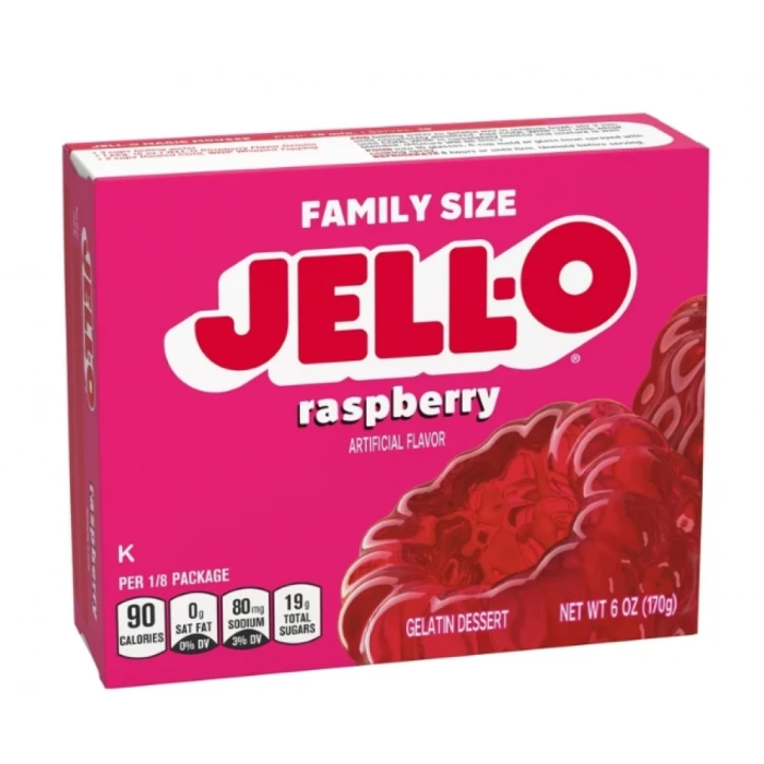 Jell-o Raspberry Famıly Sıze Artıfıcıal Flavor 170 g