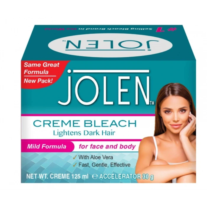 Jolen Creme Bleach Lightens Dark Hair Mild Formula For Face and Body Tüy Sarartıcı Krem 125 ml