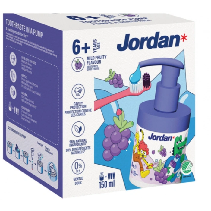 Jordan Toothpaste Pump 6+ Çocuklar İçin Pompalı Diş Macunu150 ml