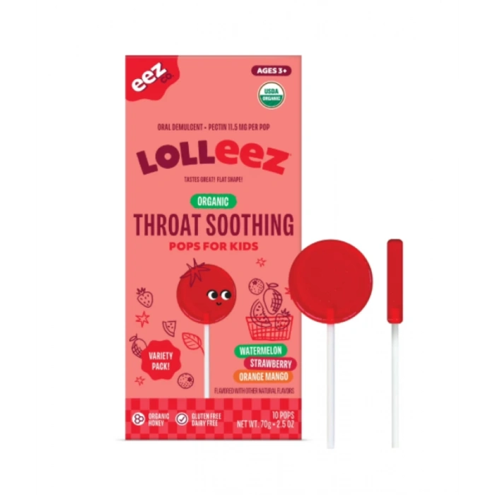 Lolleez Organıc Throat Soothıng Pops For Kıds Lollipop 10 Adet
