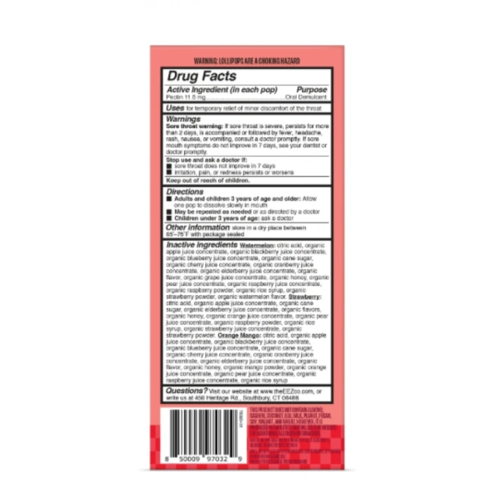 Lolleez Organıc Throat Soothıng Pops For Kıds Lollipop 10 Adet