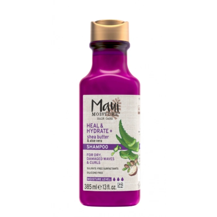 Maui Moısture Haır Care Heal & Hydrate + Shea Butter& Aloe Vera Shampoo For Dry Damaged Waves& Curls Hair 385 ml
