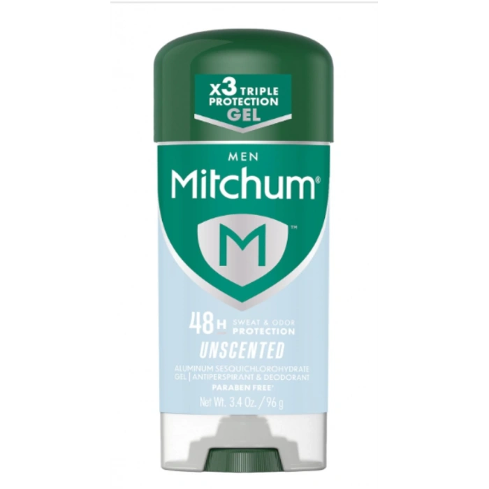 Men Mitchum 48 H Sweat & Odor Protectıon Unscedted Gel Deodorant 96 g