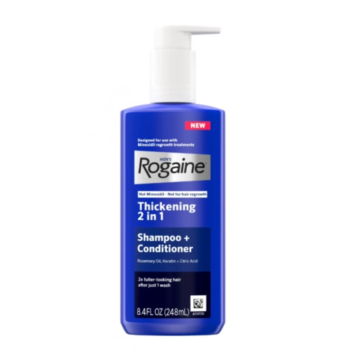 Men Thickening 2 in 1 Shampoo Condıtıoner Rosemary Oil Keratin Citrric Acid 248 ml