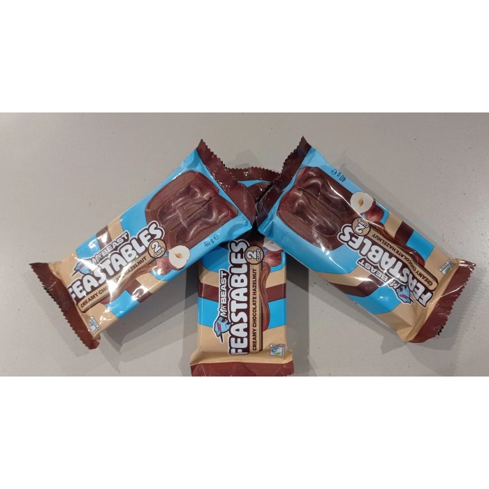 Mr Beast Feastables Kremalı Çikolatalı Fındıklı Bar 3lü 40g x 3